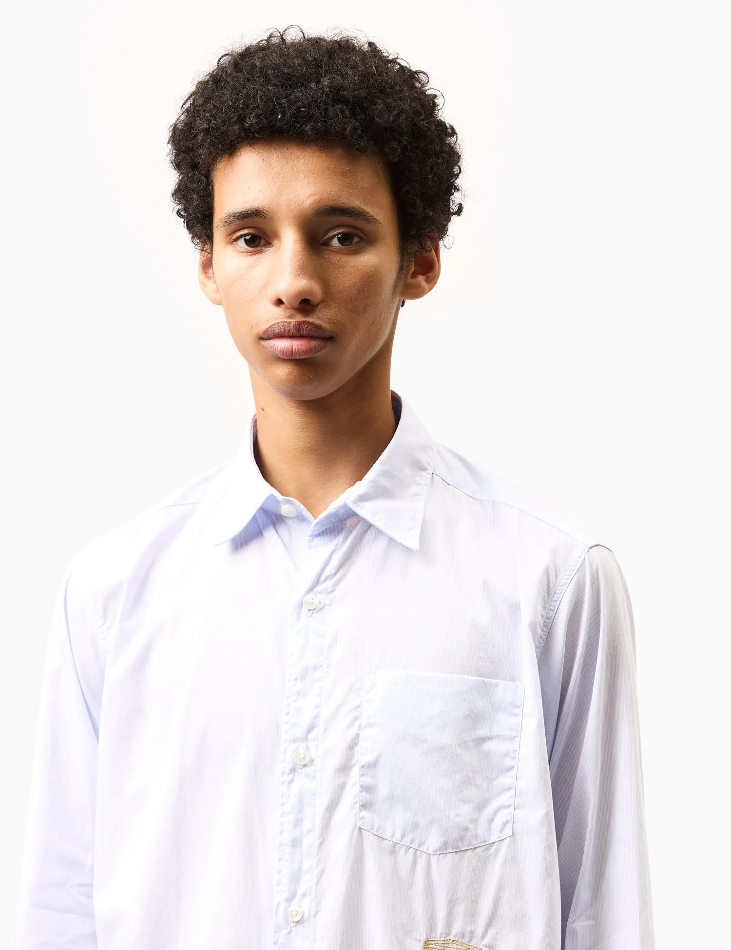 Aries Striped Poplin Shirt - Blue