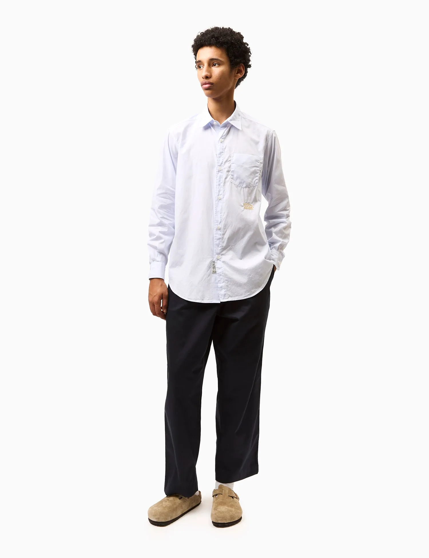 Aries Striped Poplin Shirt - Blue