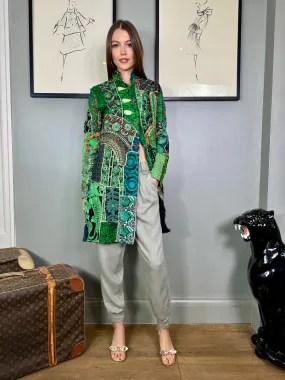 Bablu, patchwork antique embroidered Indian coat