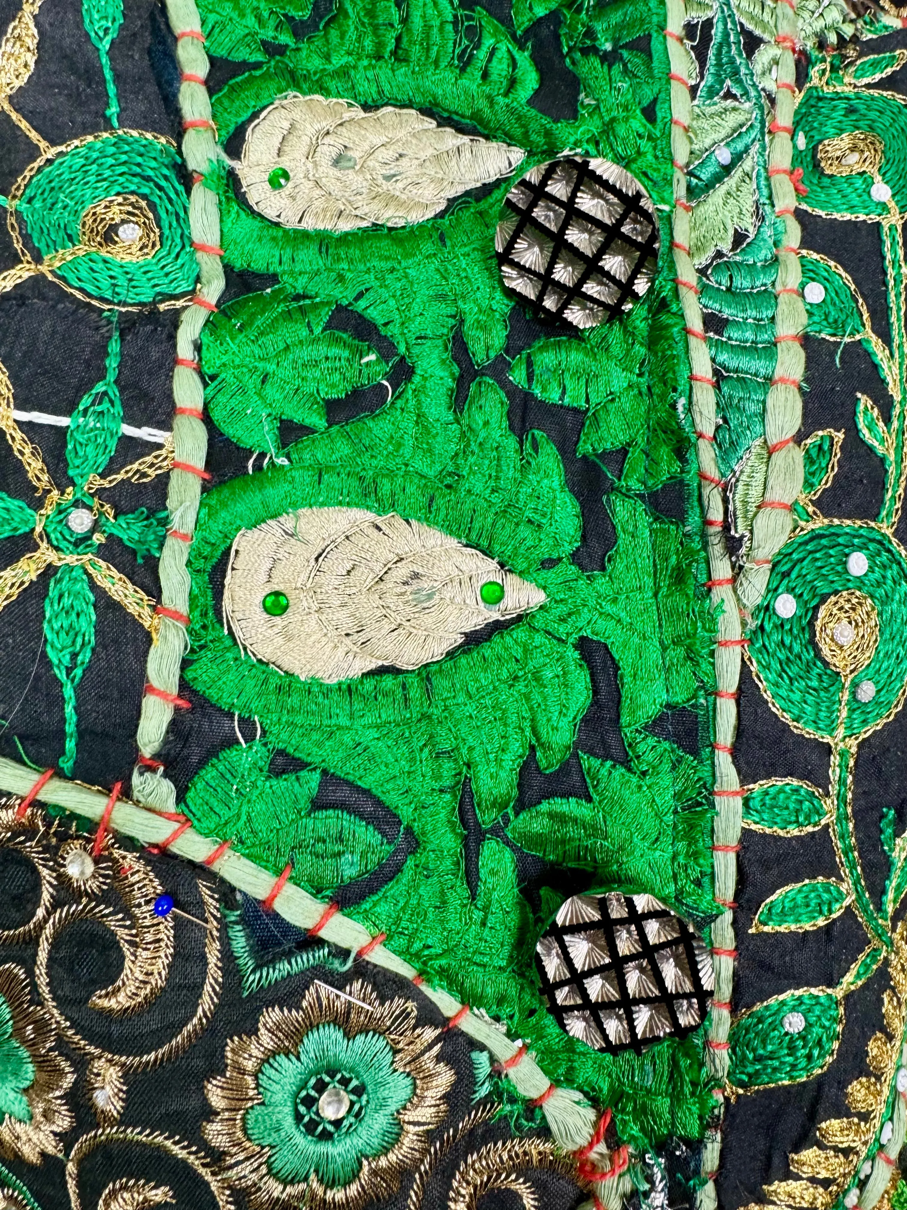 Bablu, patchwork antique embroidered Indian coat