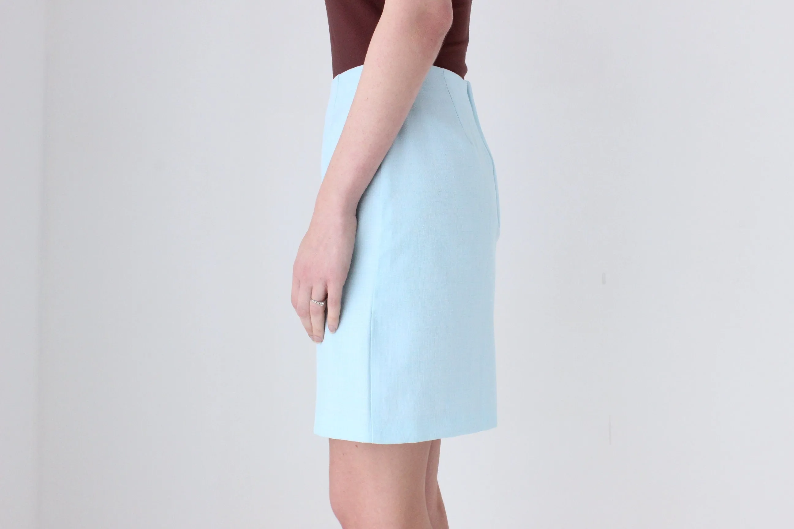 BALLETCORE 90s Barometer Baby Blue Mini Skirt