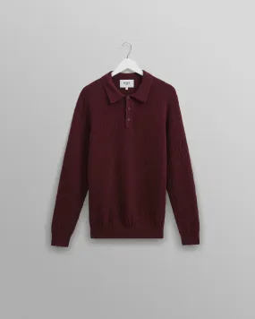 Bordeaux Checker Stitch Oban Polo