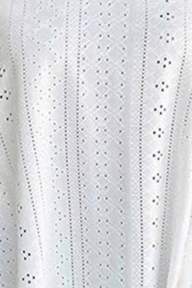 Breezy Bliss White Eyelet Tank Top