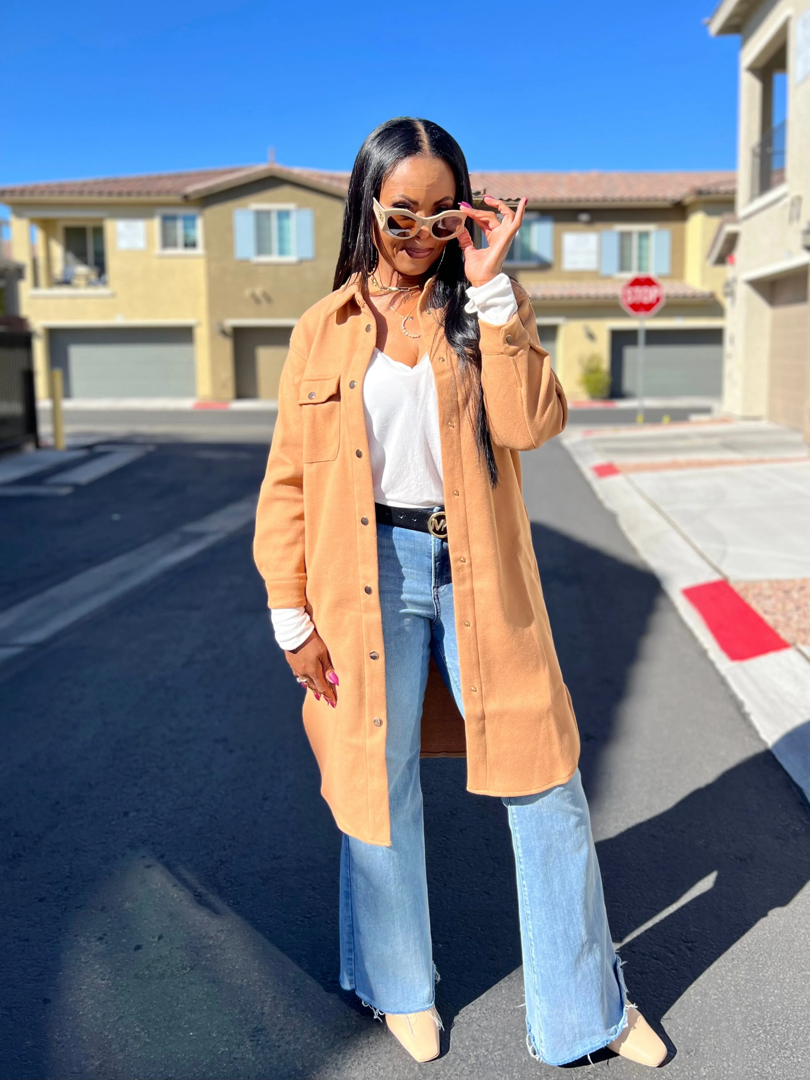 Classic Camel Longline Jacket