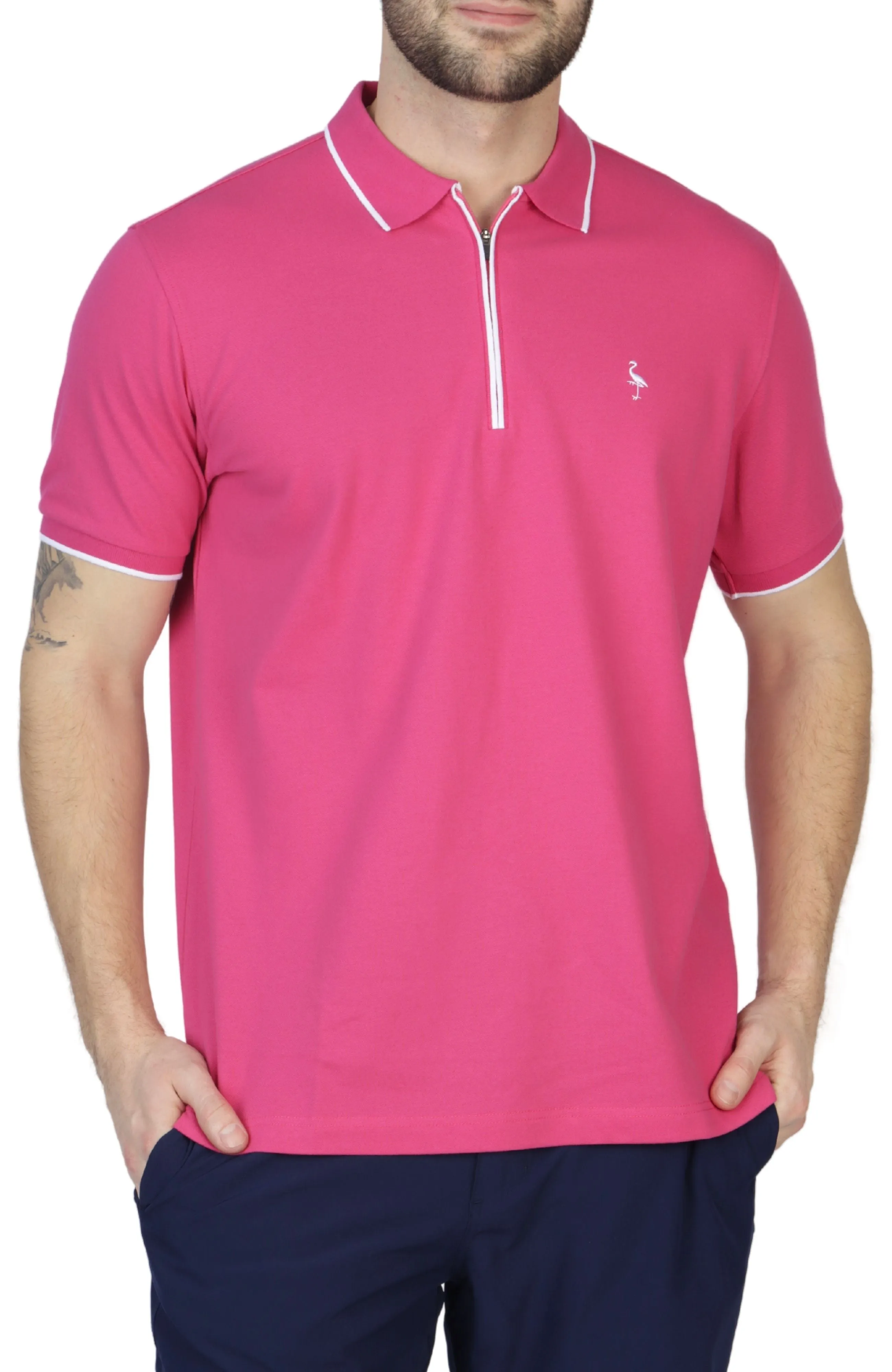 Classic Zipper Pique Polo