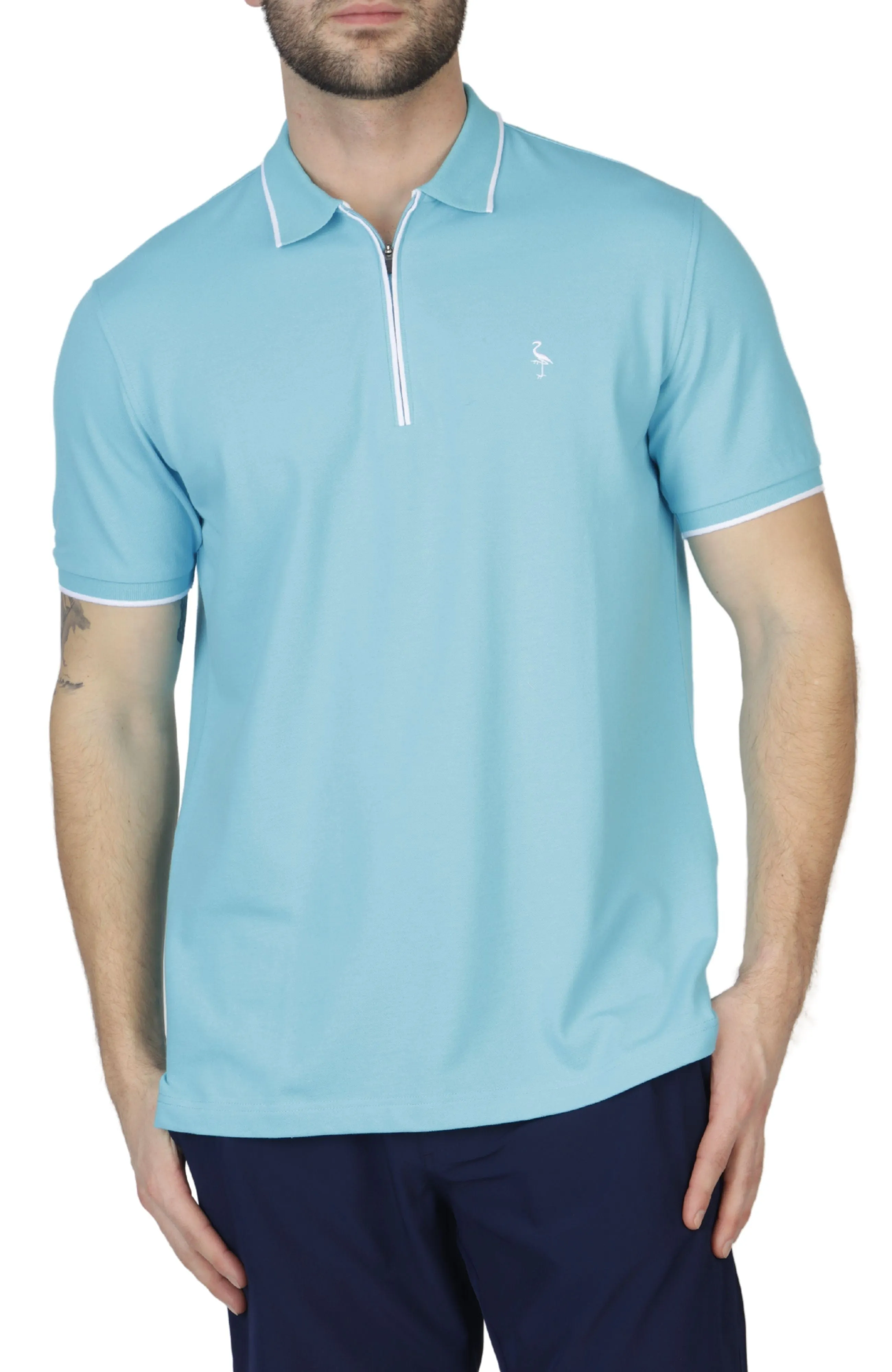 Classic Zipper Pique Polo