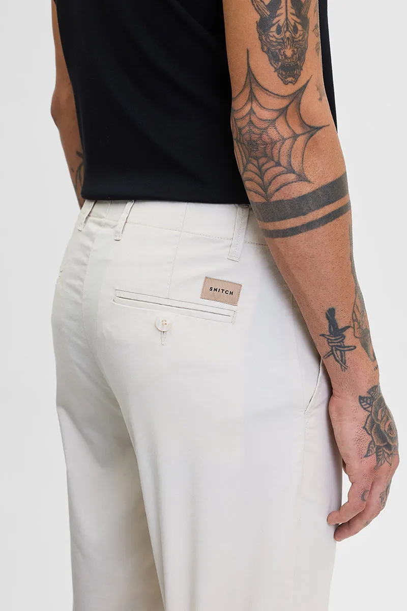 Cream Light Weight Trousers