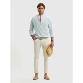 Cream Slim Fit Pants