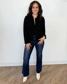 Dominique Jacket with Frayed Hem