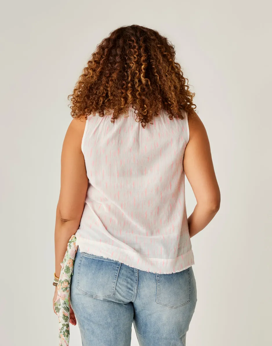 Dylan Tank: Electric Coral Ikat