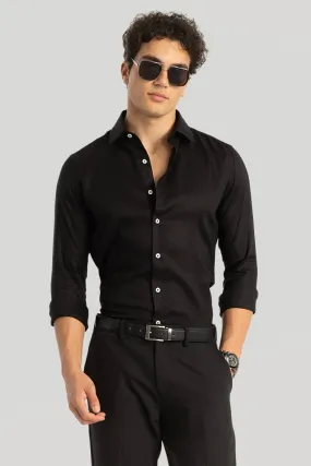 Easy Iron Black Slim Fit Shirt