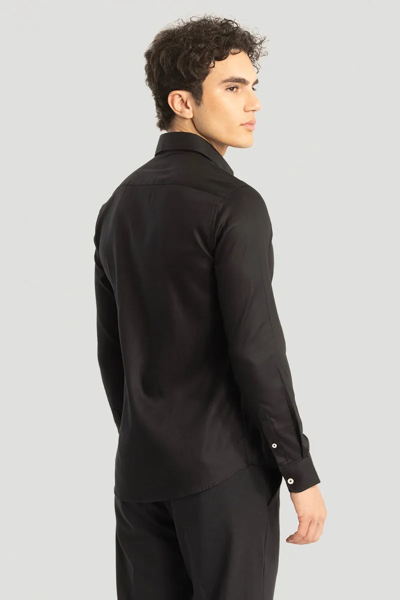Easy Iron Black Slim Fit Shirt