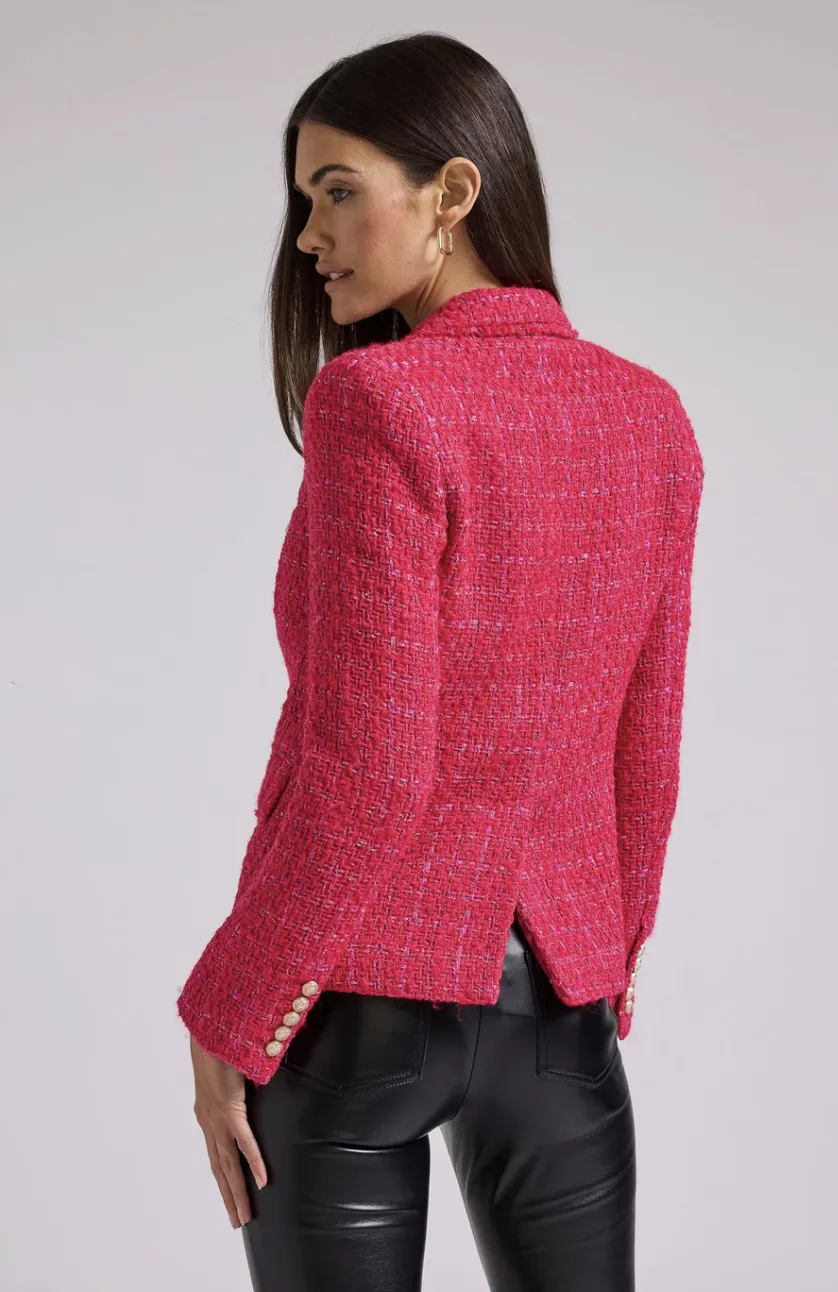 Eliza Tweed Blazer - Pink