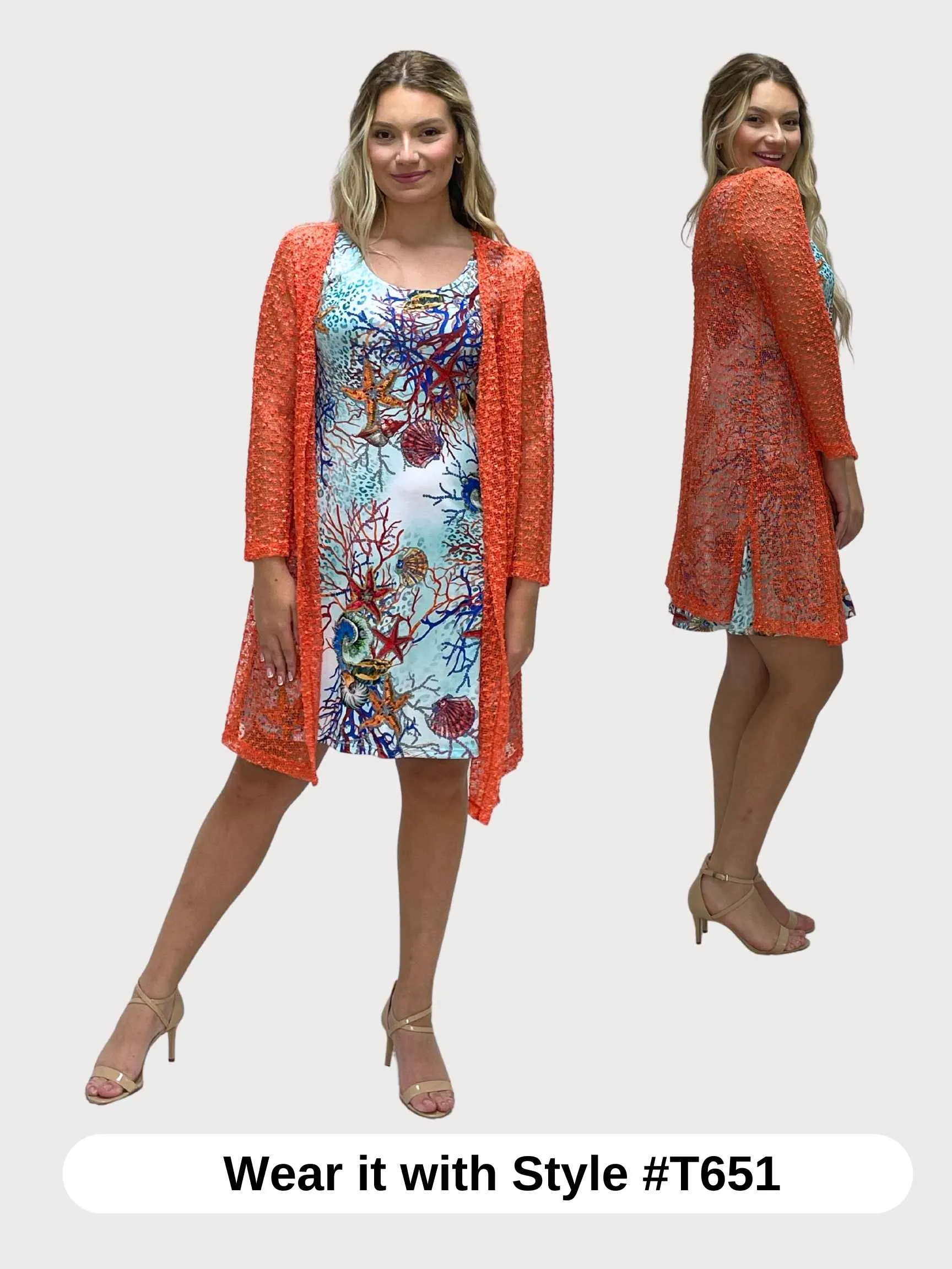 FASHQUE - SUNDRESS - Skater Style tank dress with square back with Pockets - D2061