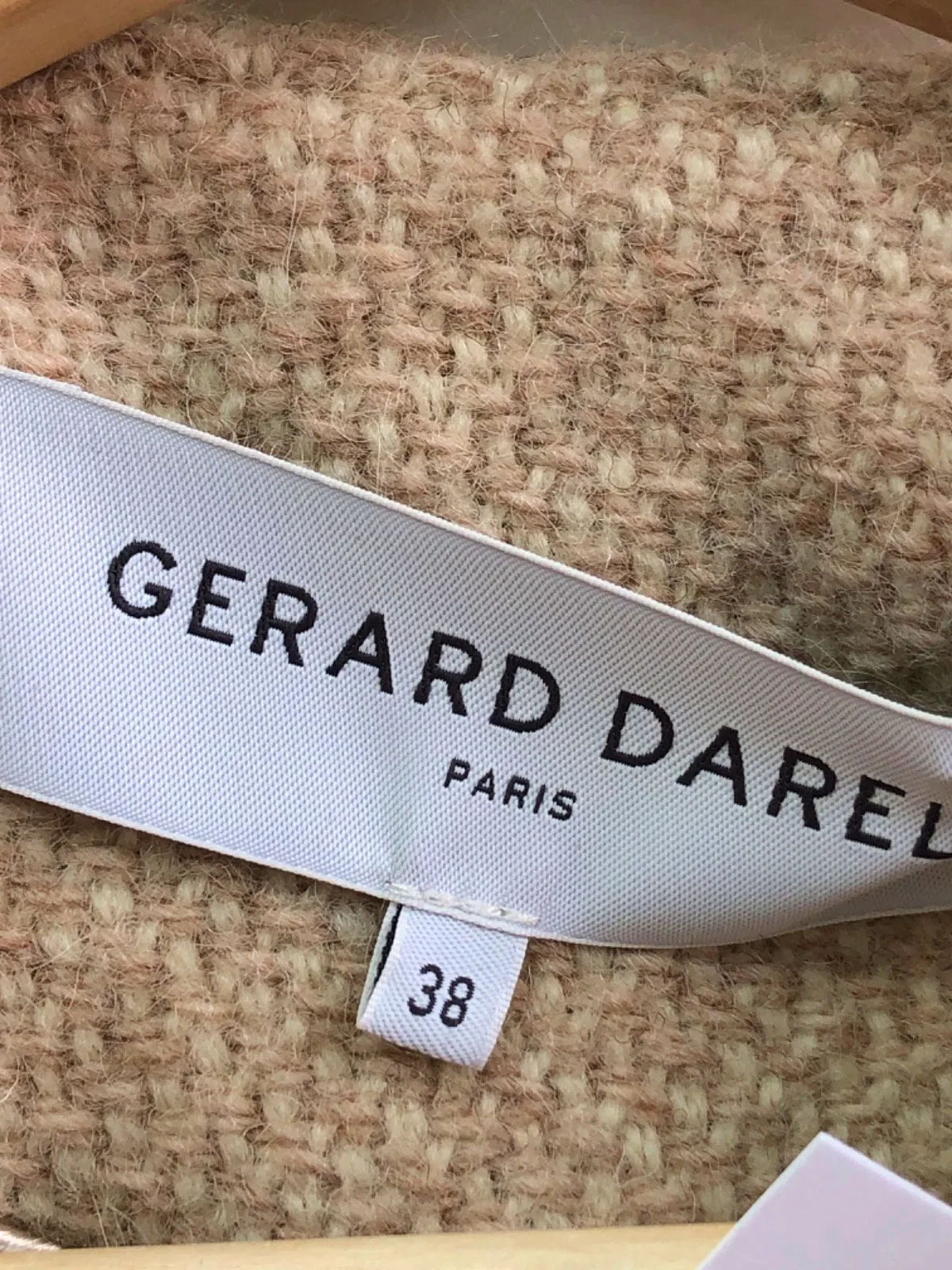 Gerard Darel Beige Wool Blazer Jacket EU 38
