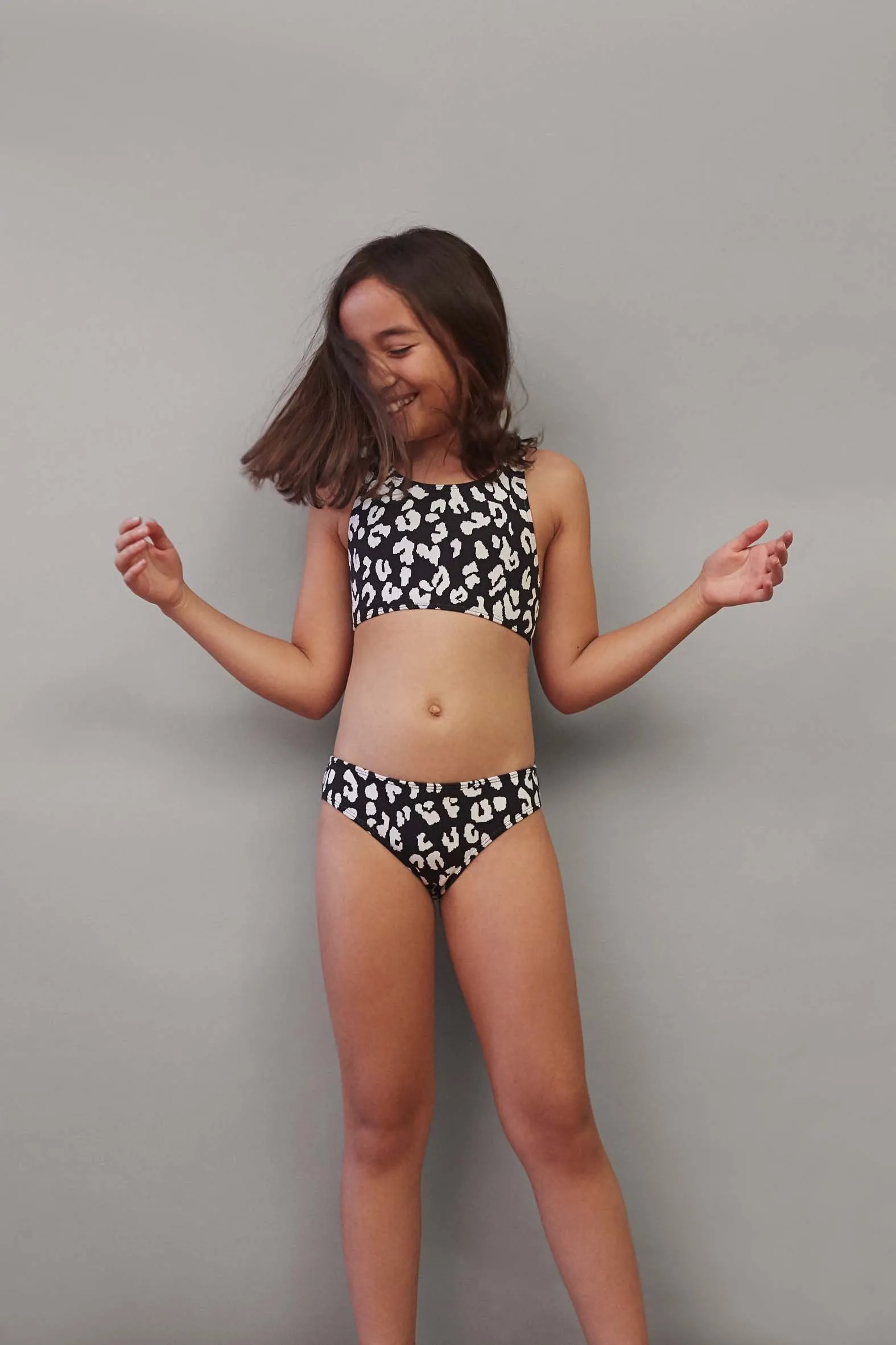 GIRLS' BENIRRAS TOP & BIARRITZ BOTTOMS Bikini Set | Tiger