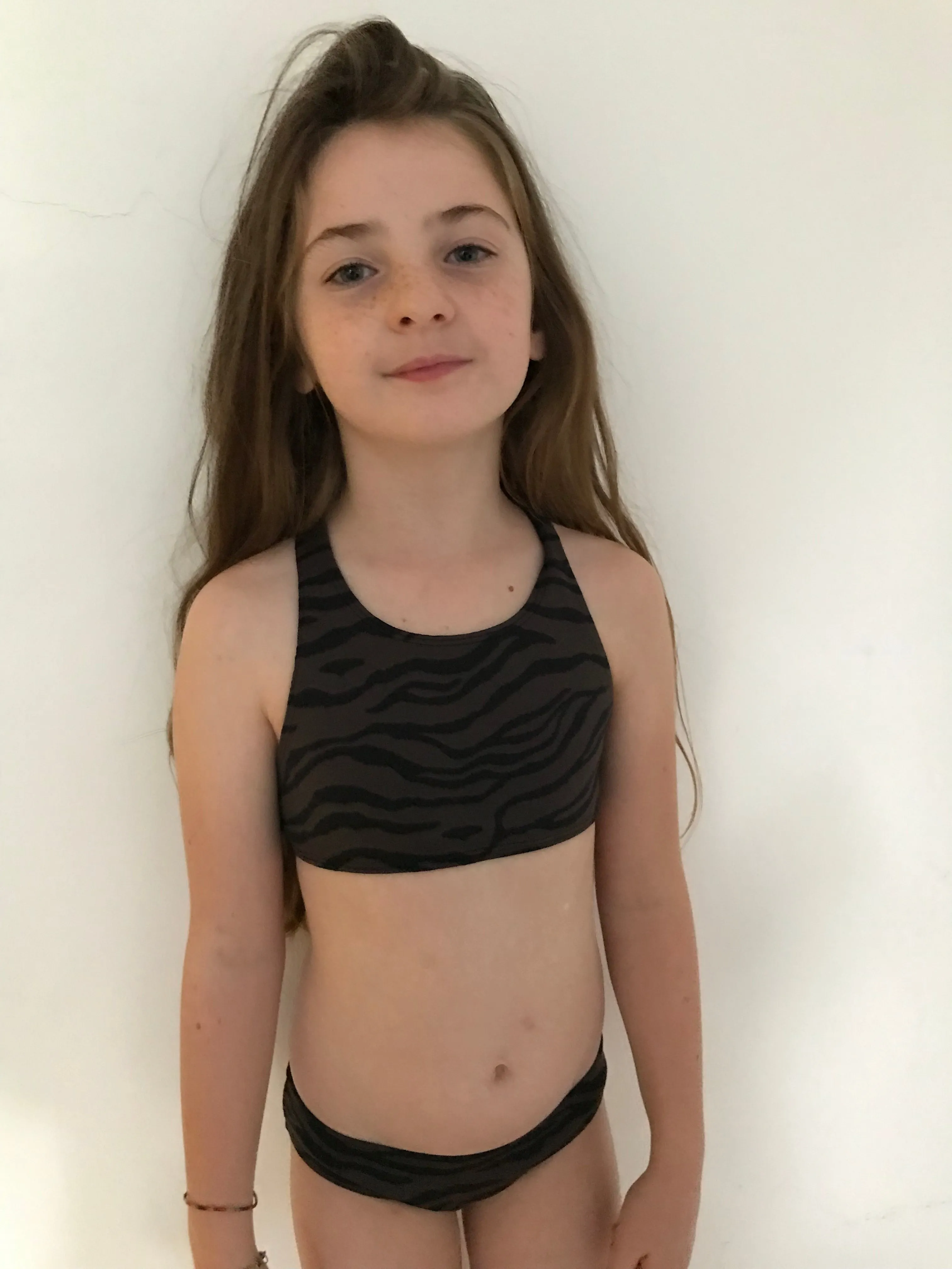 GIRLS' BENIRRAS TOP & BIARRITZ BOTTOMS Bikini Set | Tiger