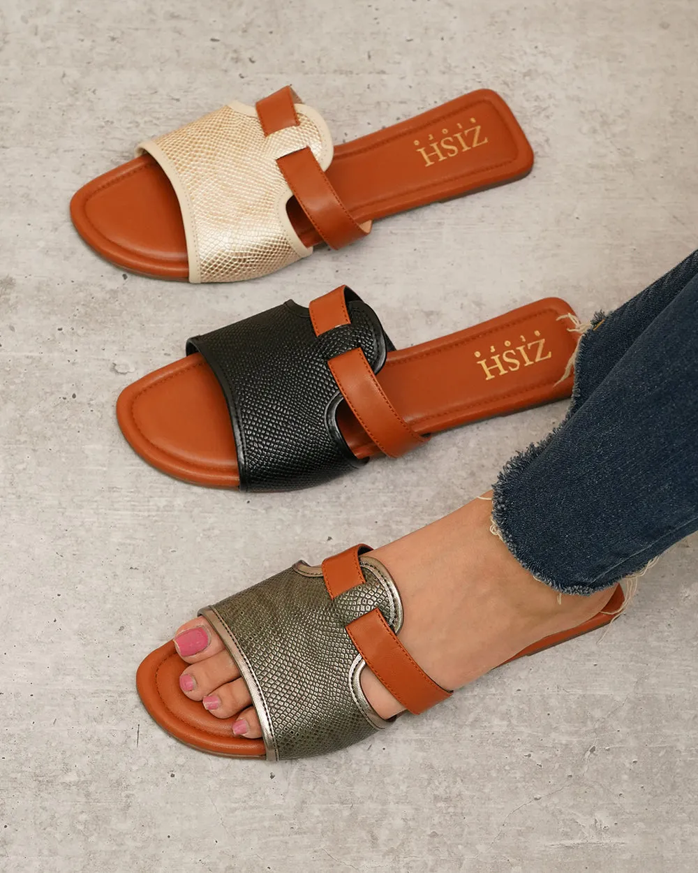 Gunmetal Meghan Flats