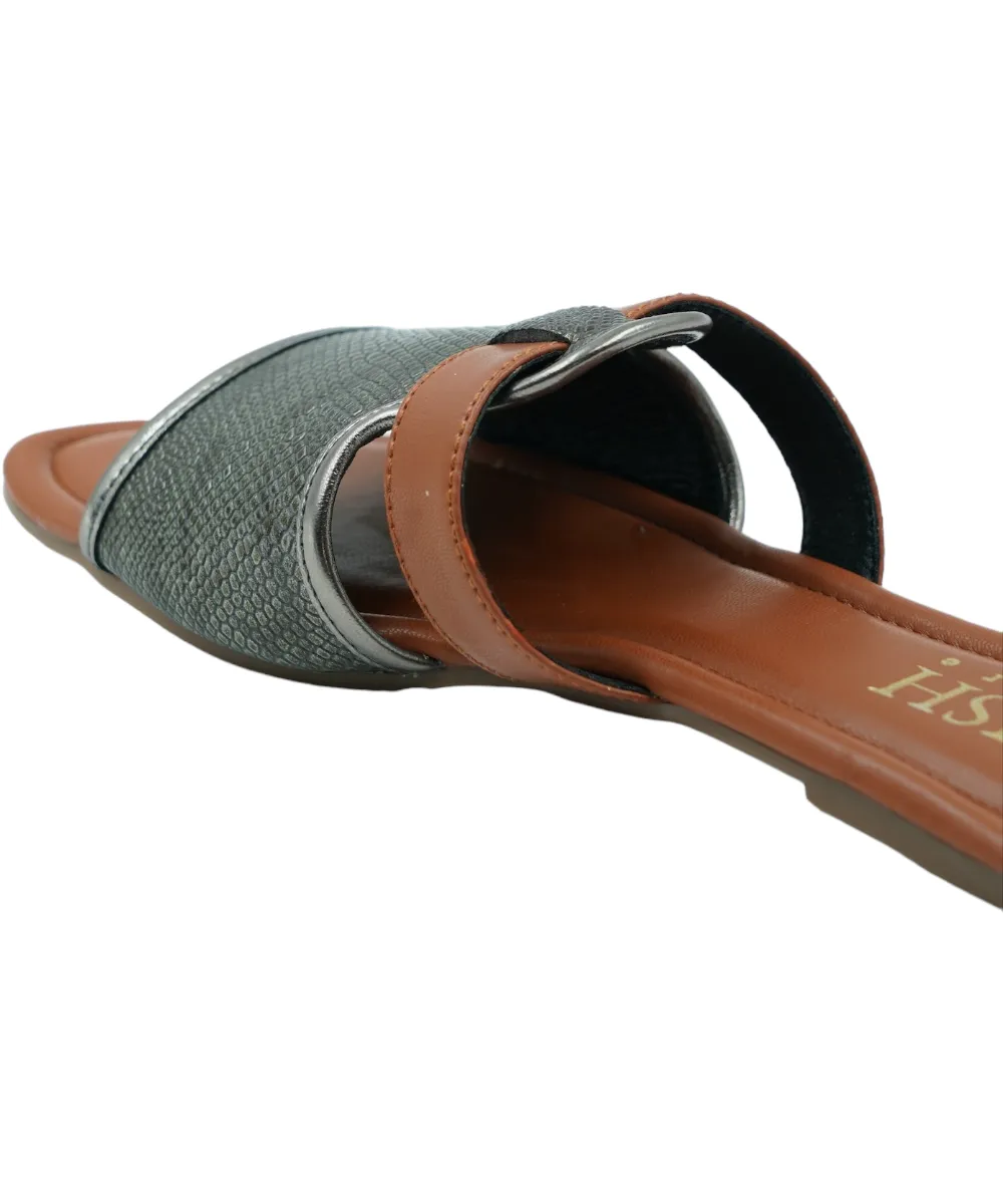 Gunmetal Meghan Flats