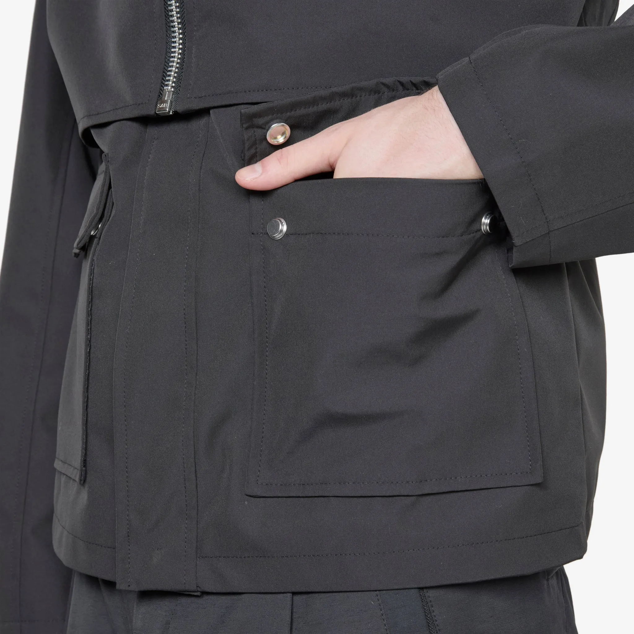 Layered Boxy Jacket Black