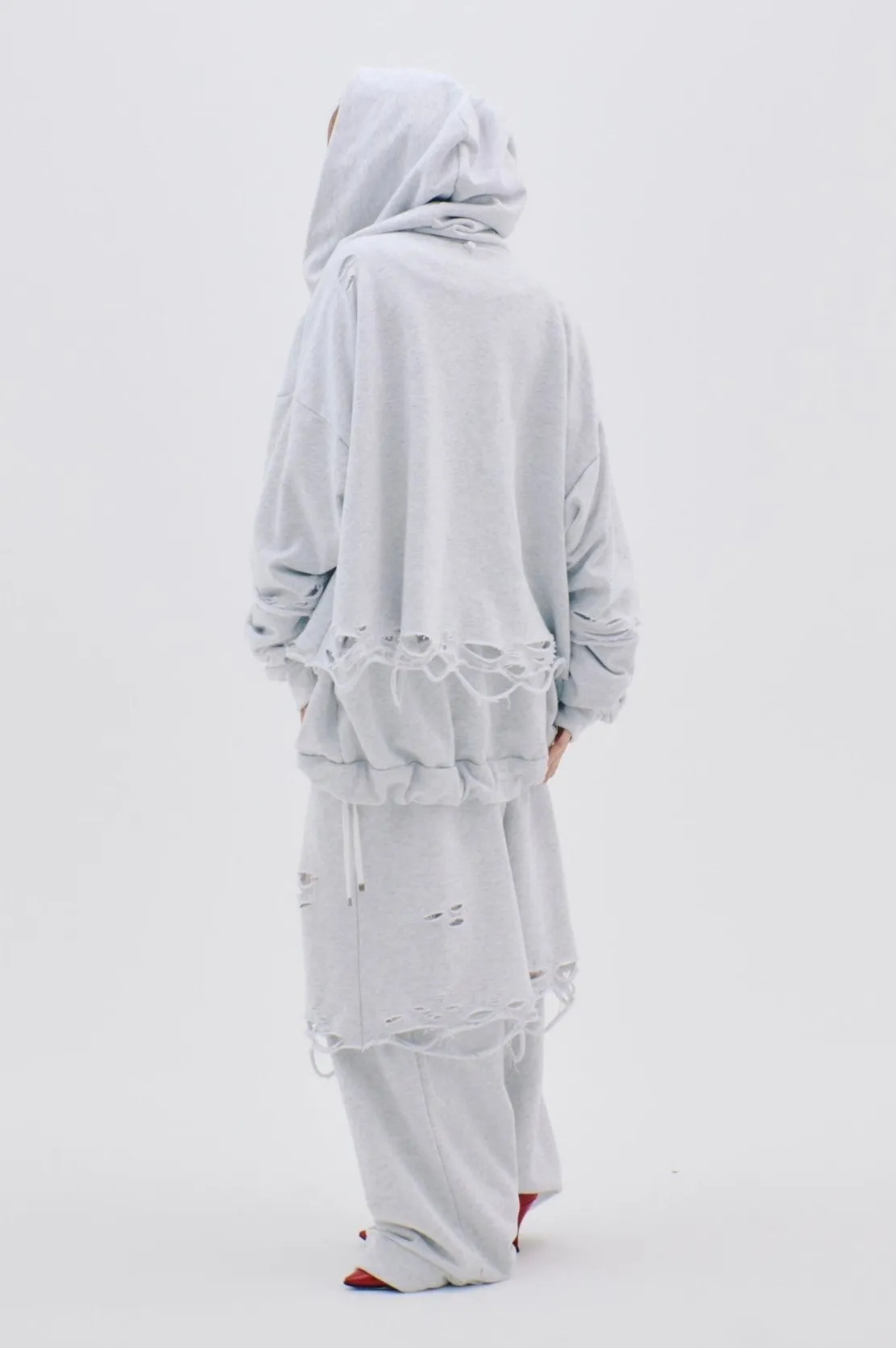 Layered Crush Hoodie(Gray)