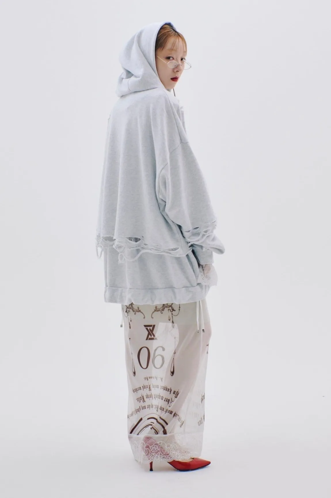 Layered Crush Hoodie(Gray)
