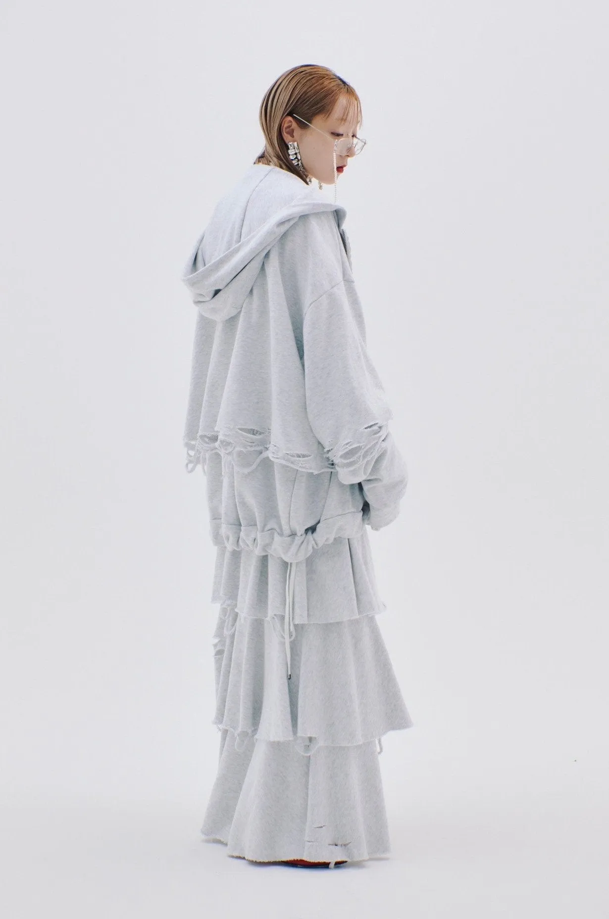 Layered Crush Hoodie(Gray)
