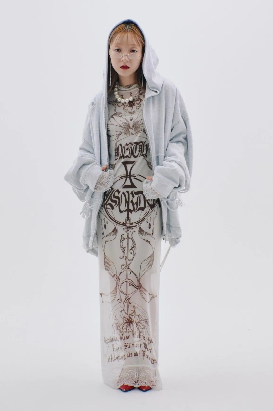 Layered Crush Hoodie(Gray)