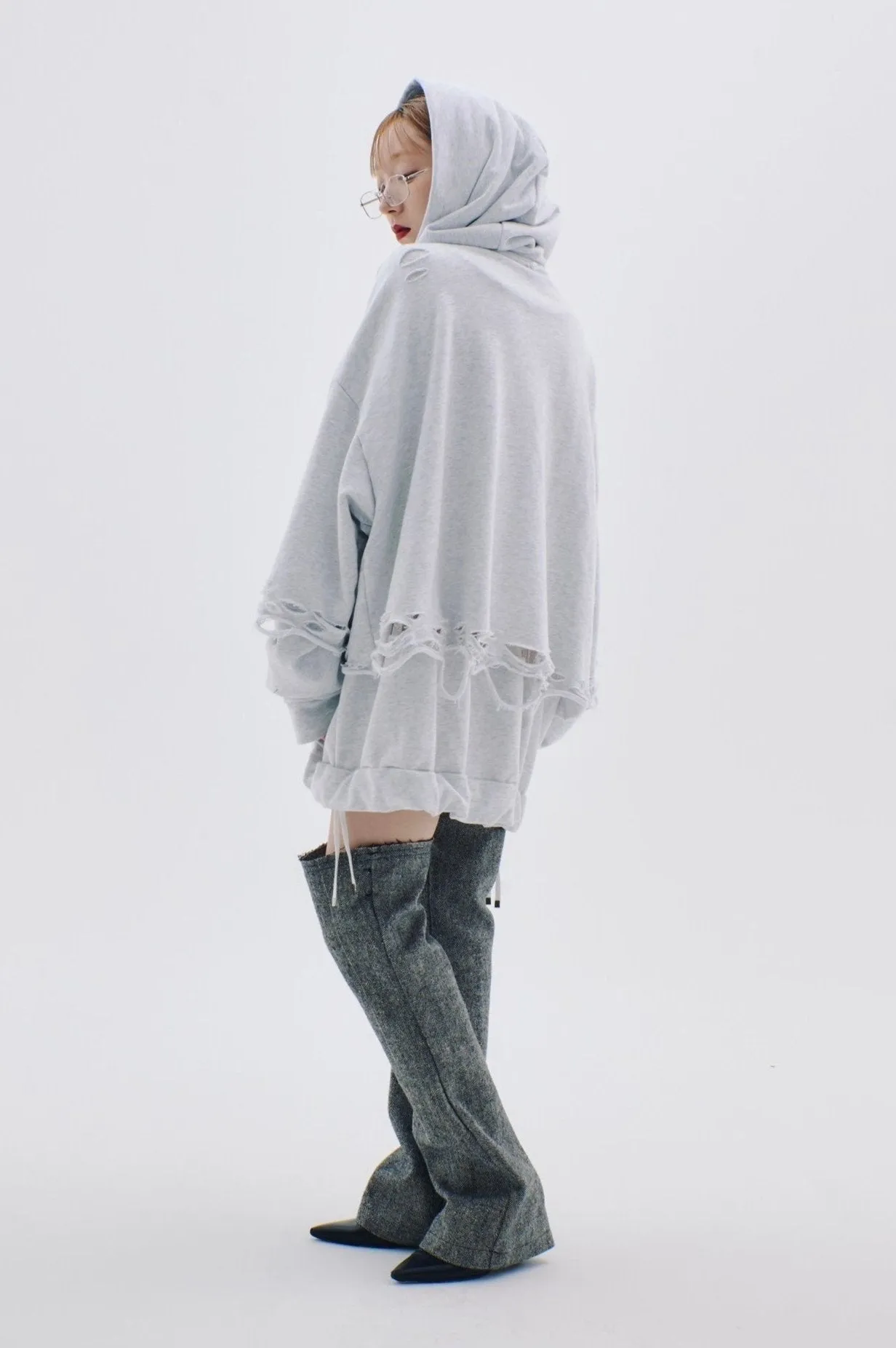 Layered Crush Hoodie(Gray)