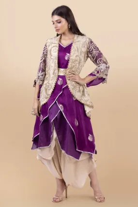 Layered Silk Jacket Set
