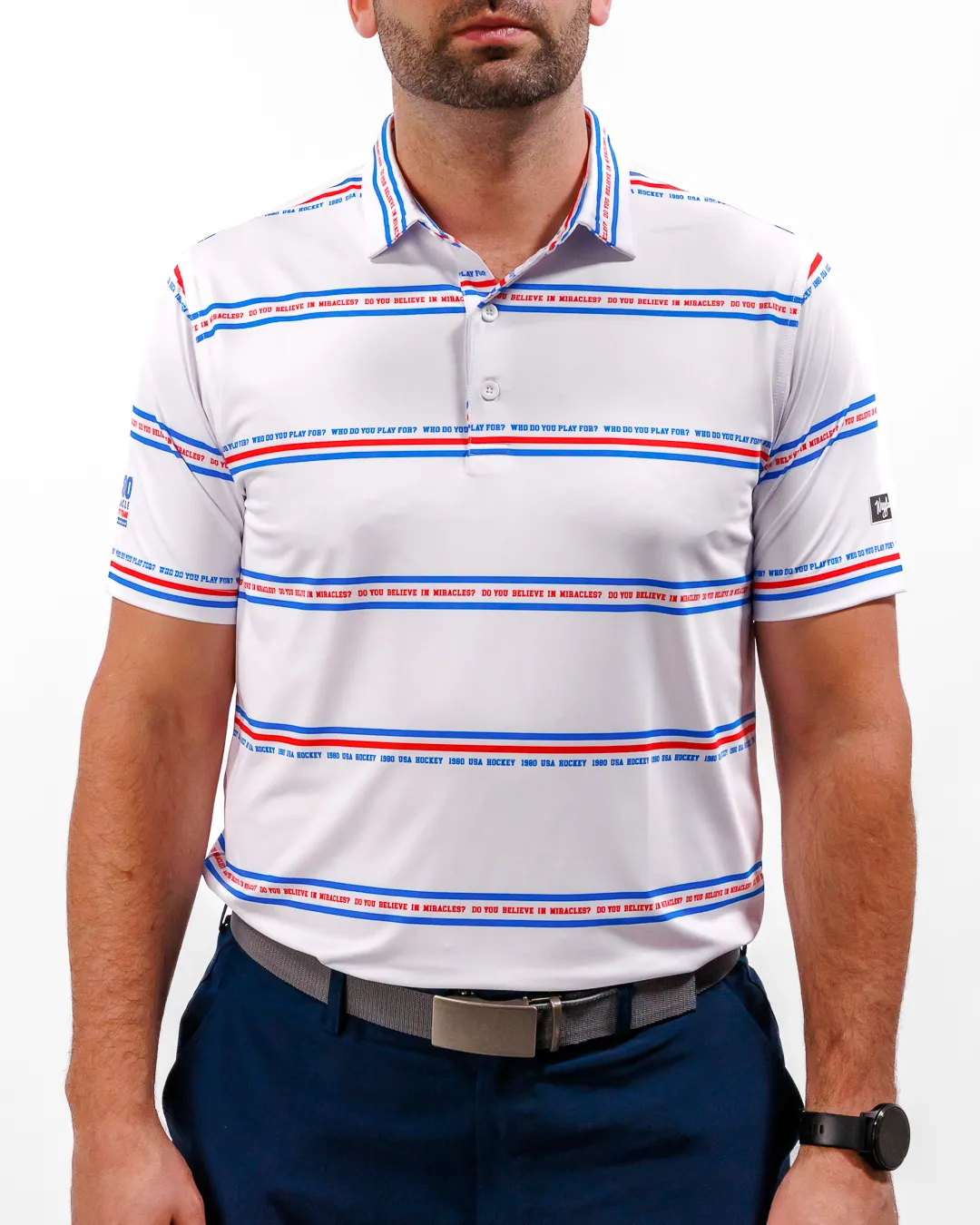 Linesman Men's Polo - 1980 Miracle Hockey Team Collection