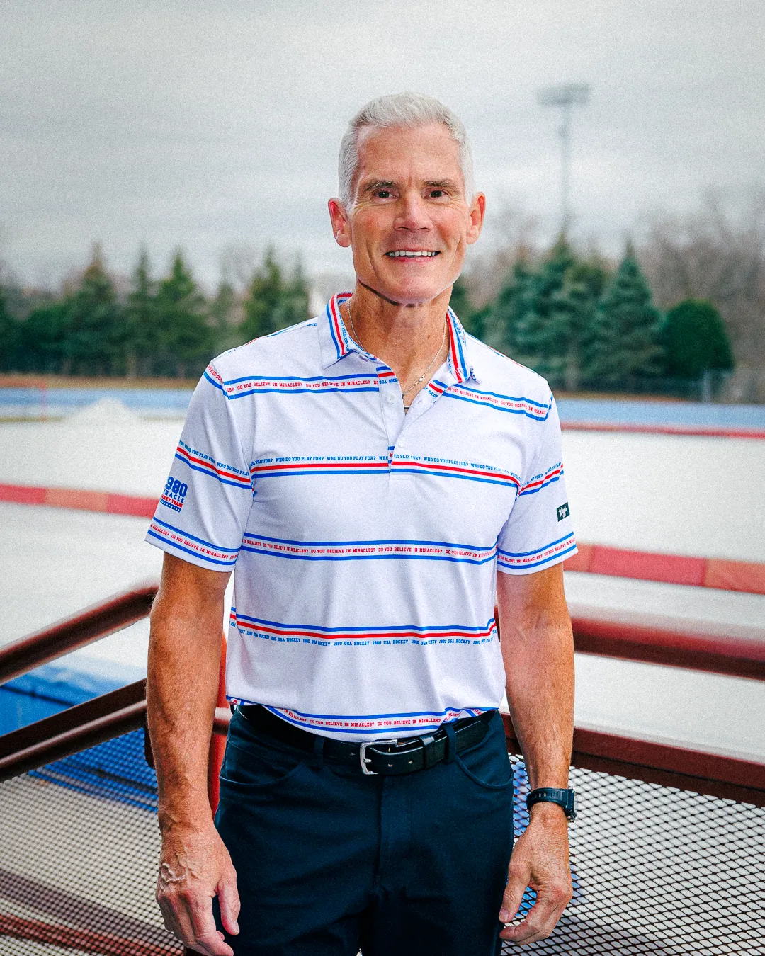 Linesman Men's Polo - 1980 Miracle Hockey Team Collection