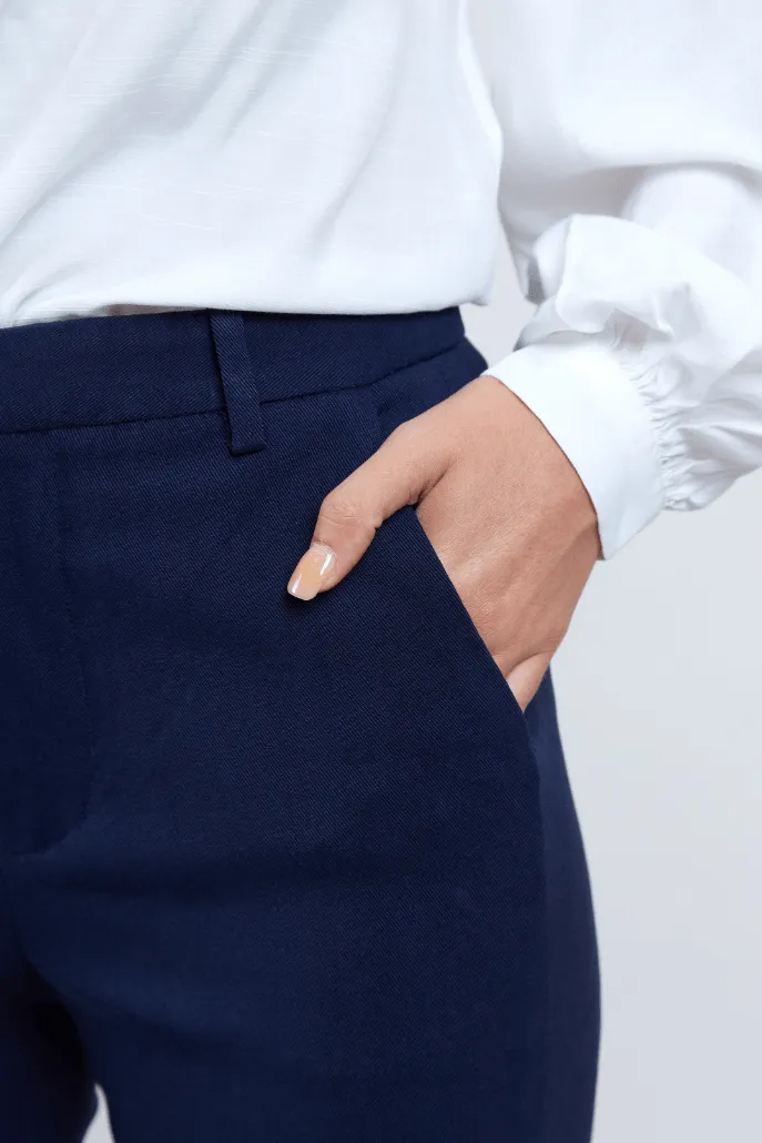 Louche Joele Slim Fit Trouser - Navy