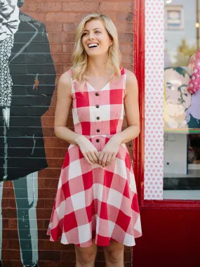 Mata Traders Midsummer Dream Dress Red Plaid