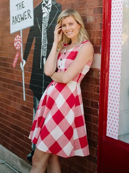 Mata Traders Midsummer Dream Dress Red Plaid