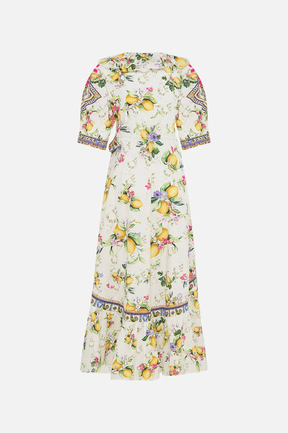 MAXI WRAP DRESS WITH PUFF SLEEVE CATERINA SPRITZ