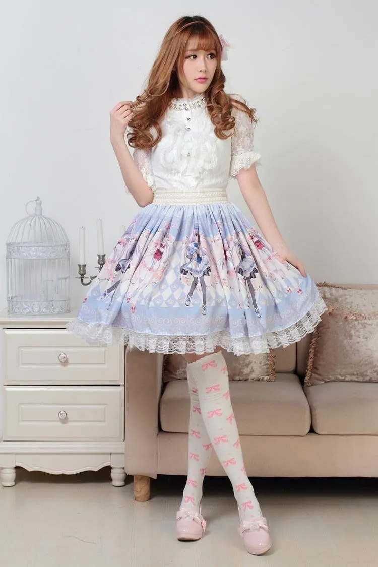 Milky Anime Print Skirt