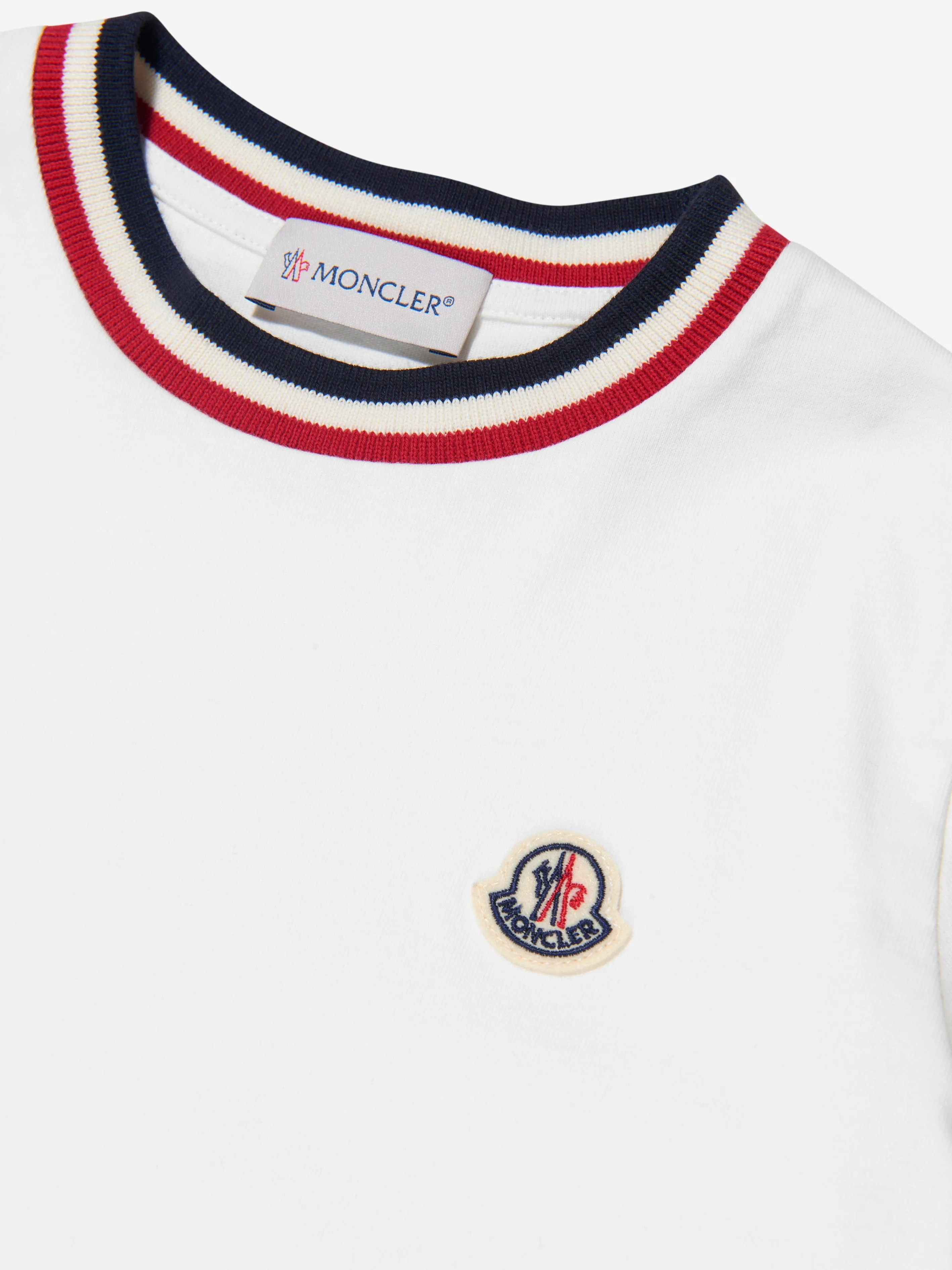 Moncler Enfant Boys Striped Detail Logo T-Shirt