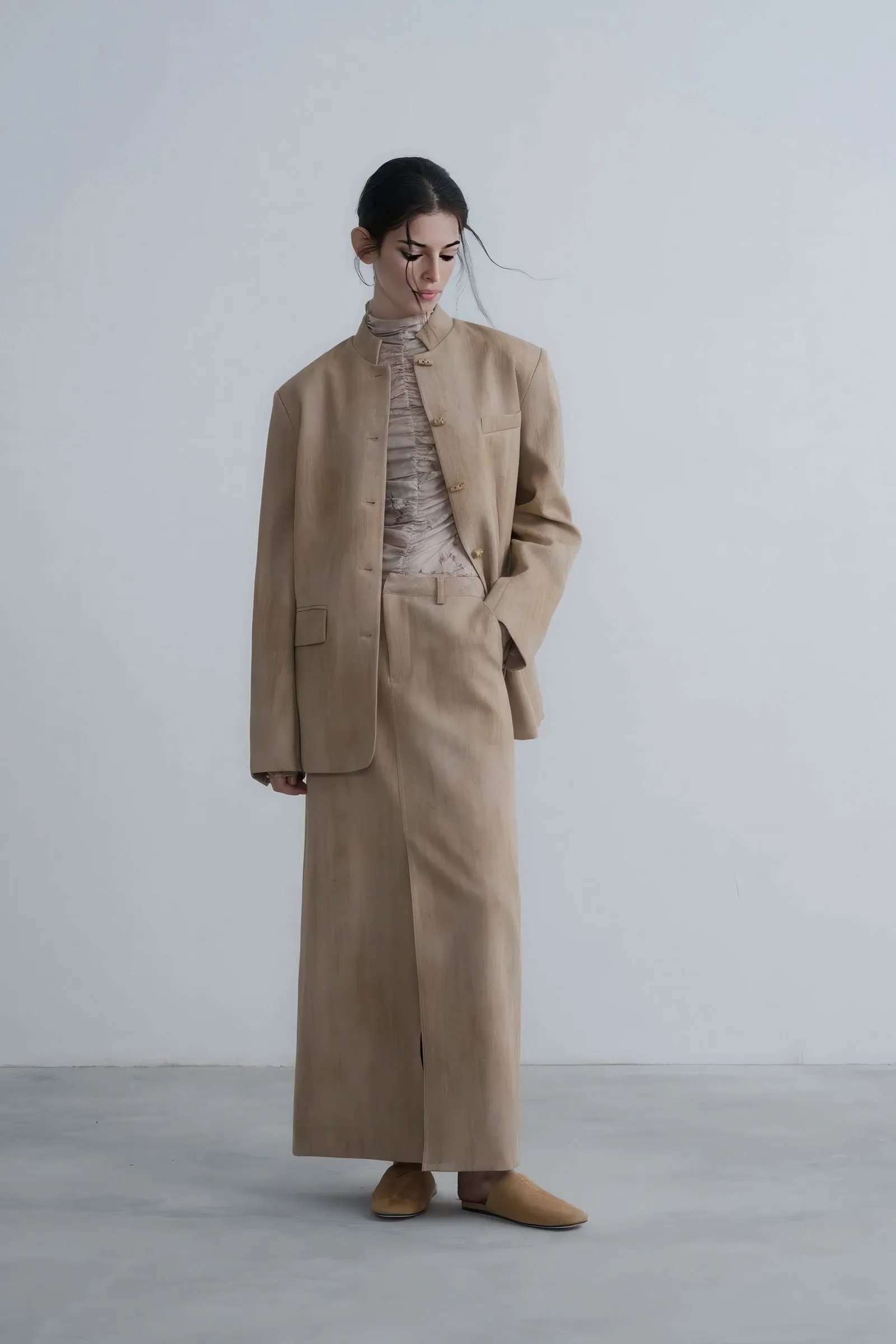 Ombre Collar Blazer