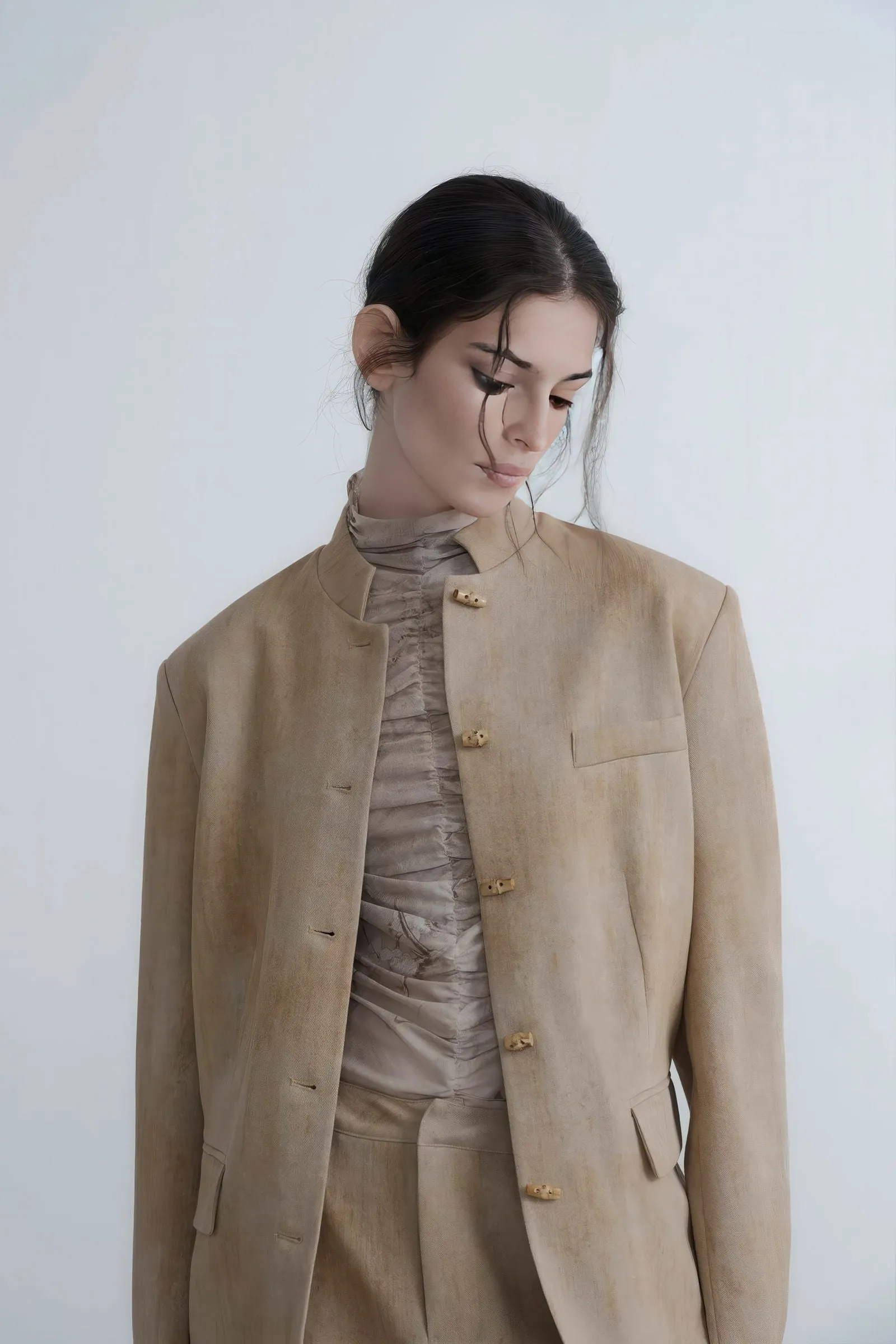 Ombre Collar Blazer