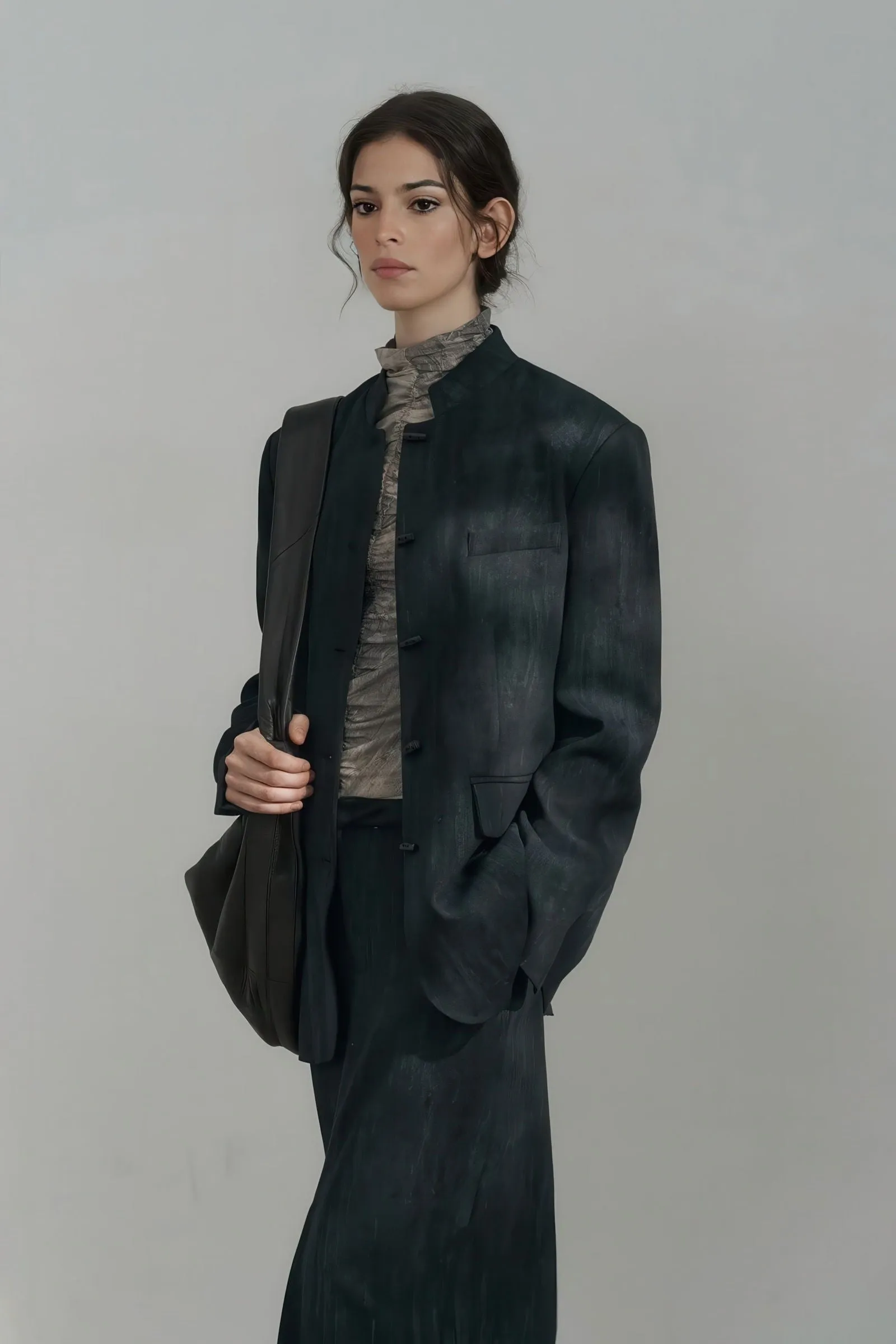 Ombre Collar Blazer