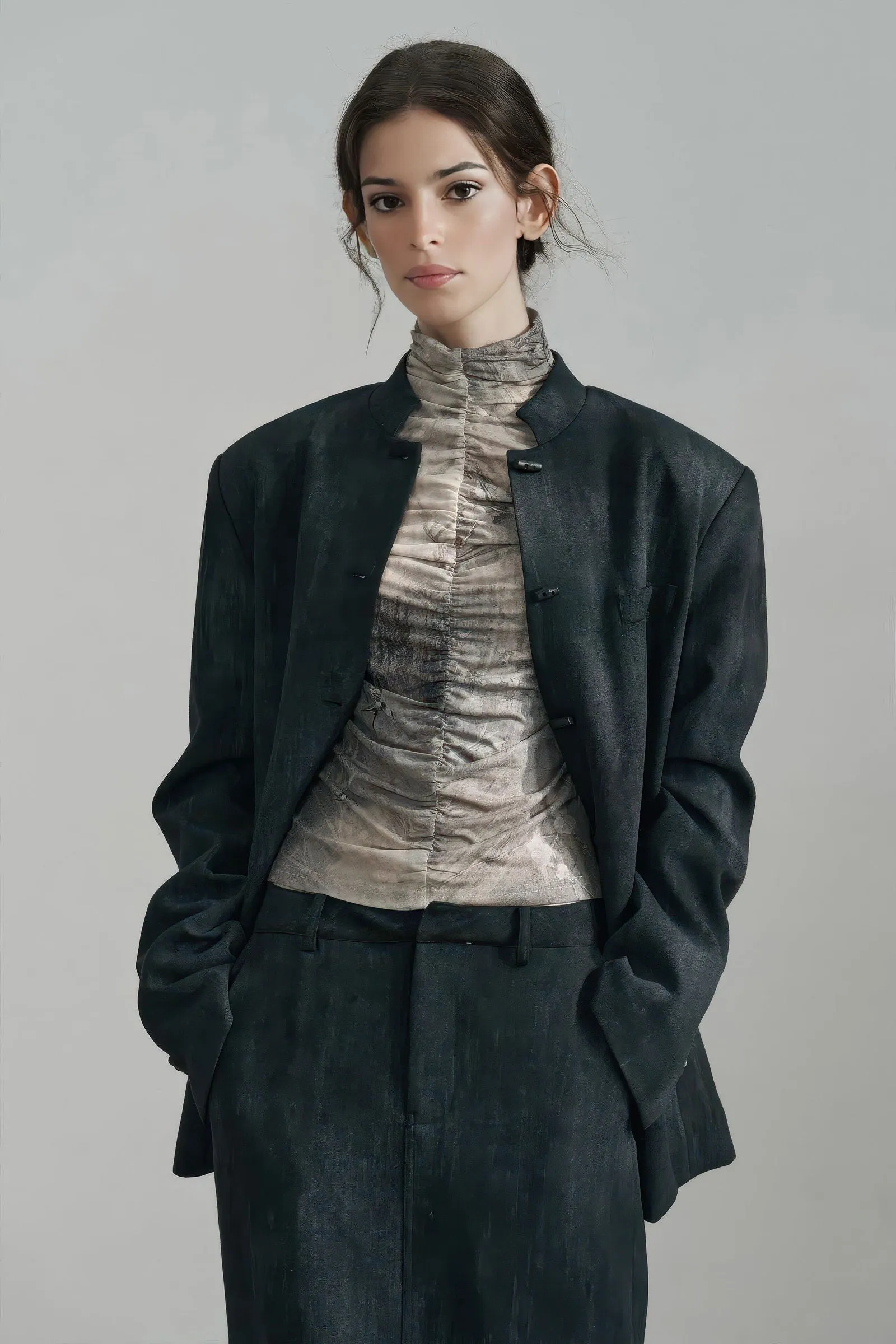Ombre Collar Blazer