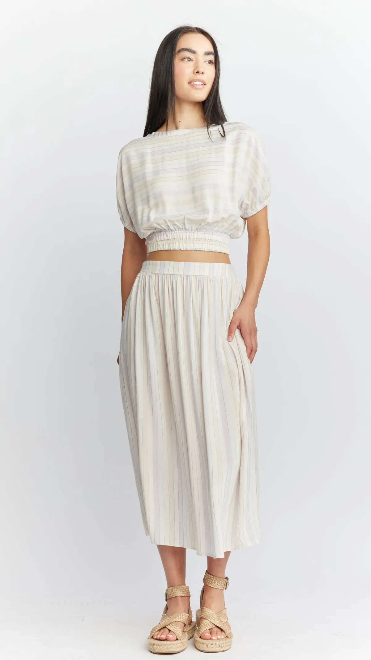 Pastel rainbow stripe top