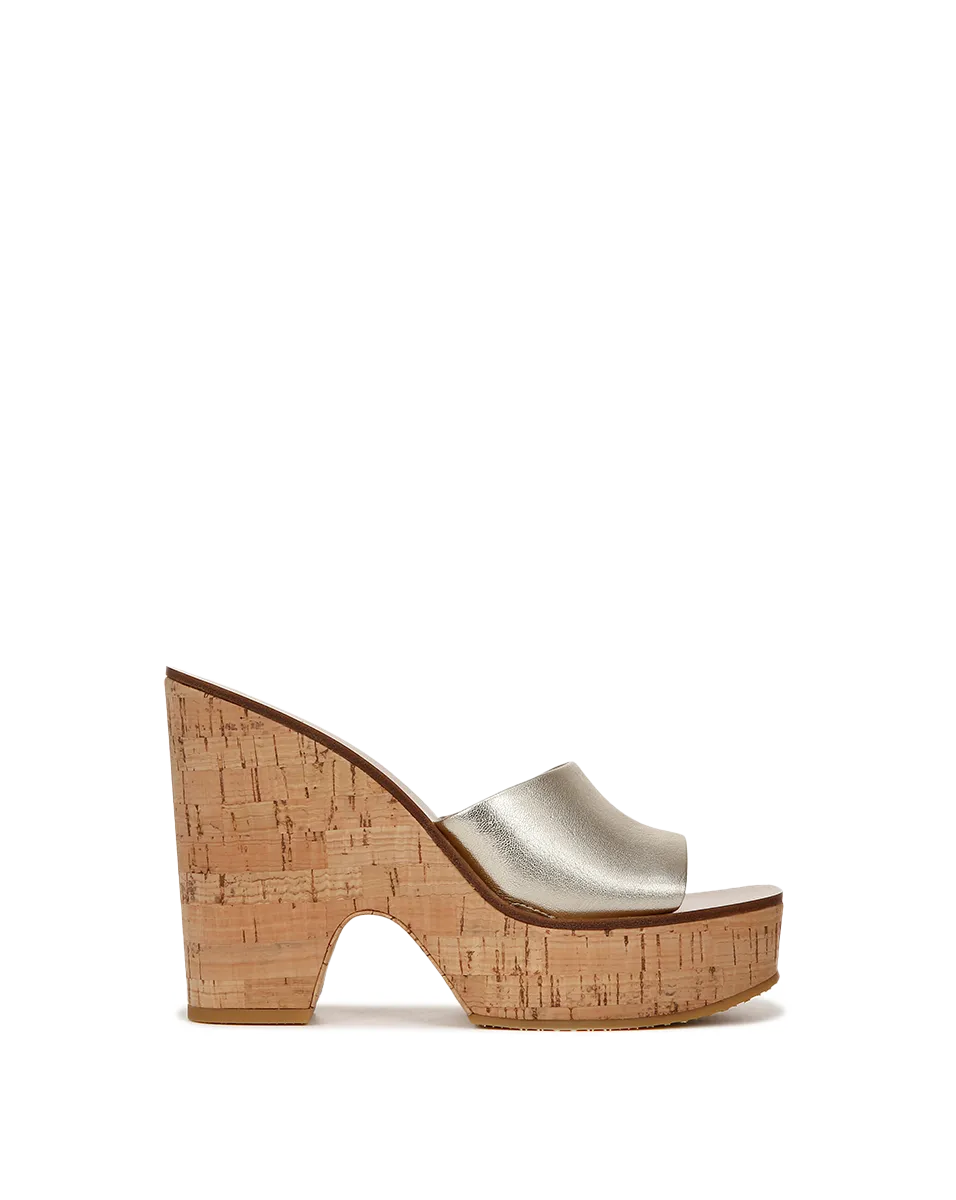 Paulita Metallic Wedge Sandal