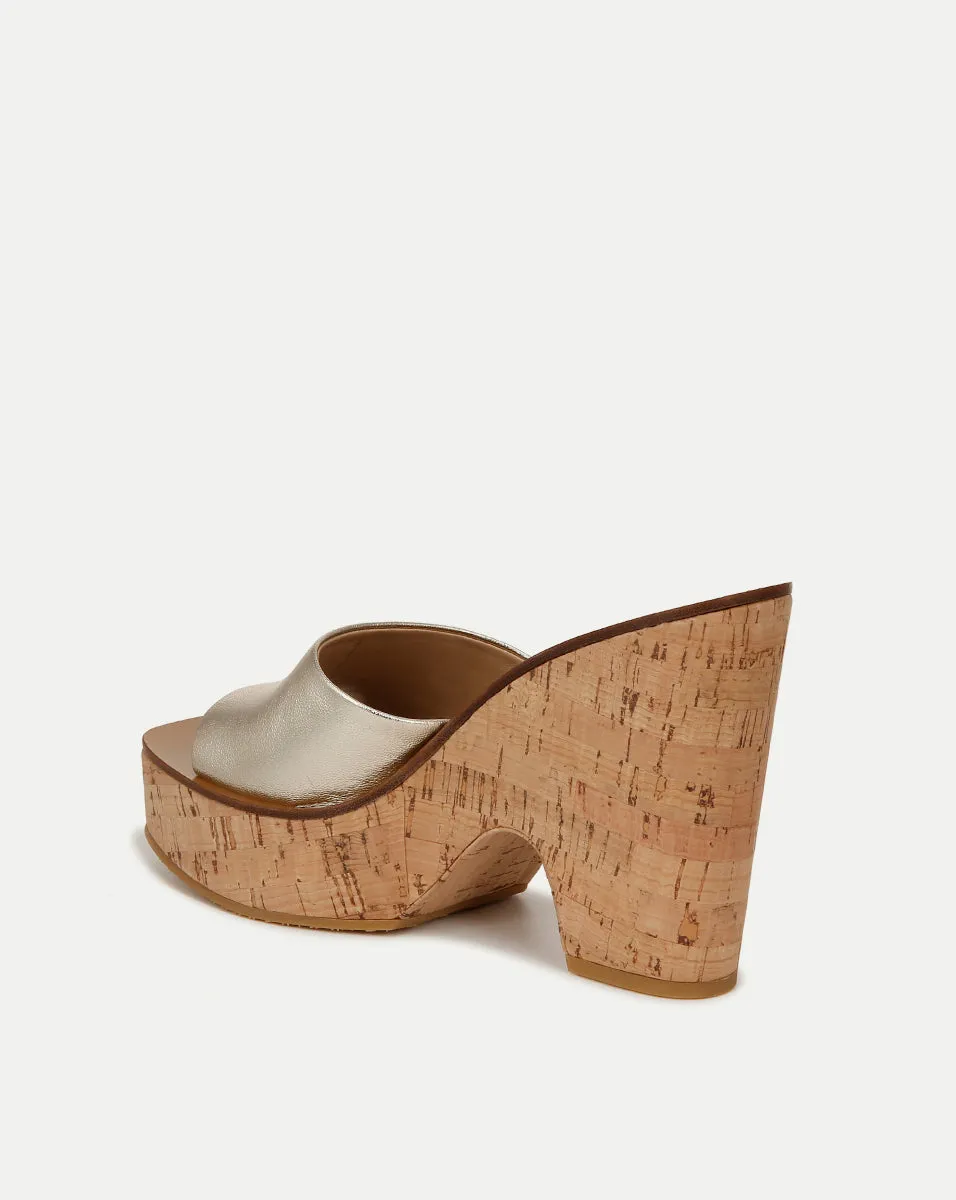 Paulita Metallic Wedge Sandal