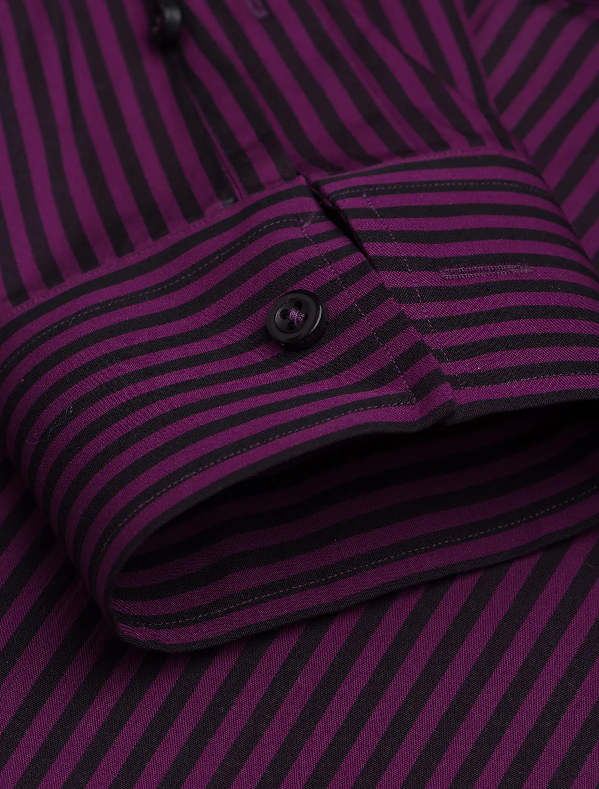 PURPLE-BLACK STRIPED SHIRT