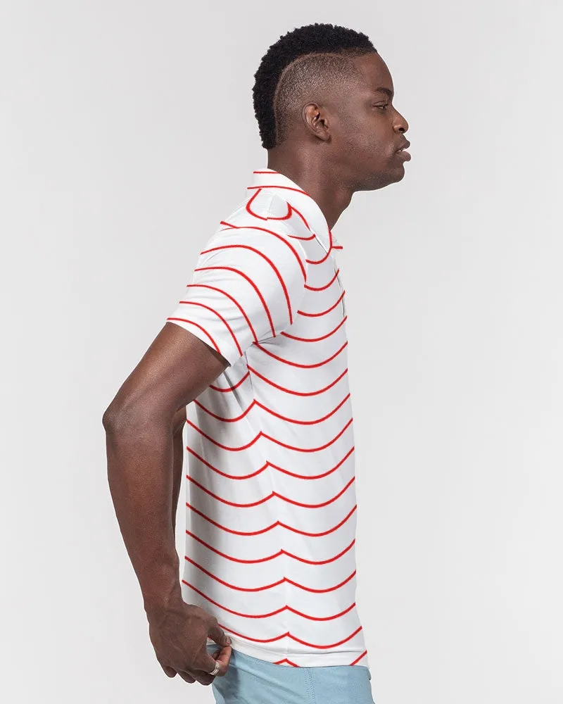 Red Ripple Slim Fit Polo