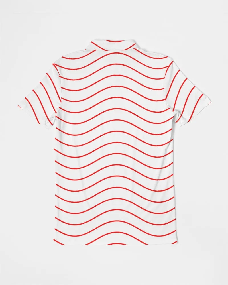 Red Ripple Slim Fit Polo