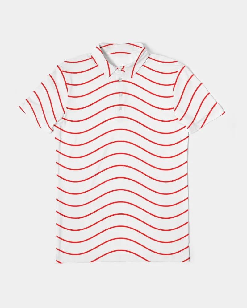 Red Ripple Slim Fit Polo