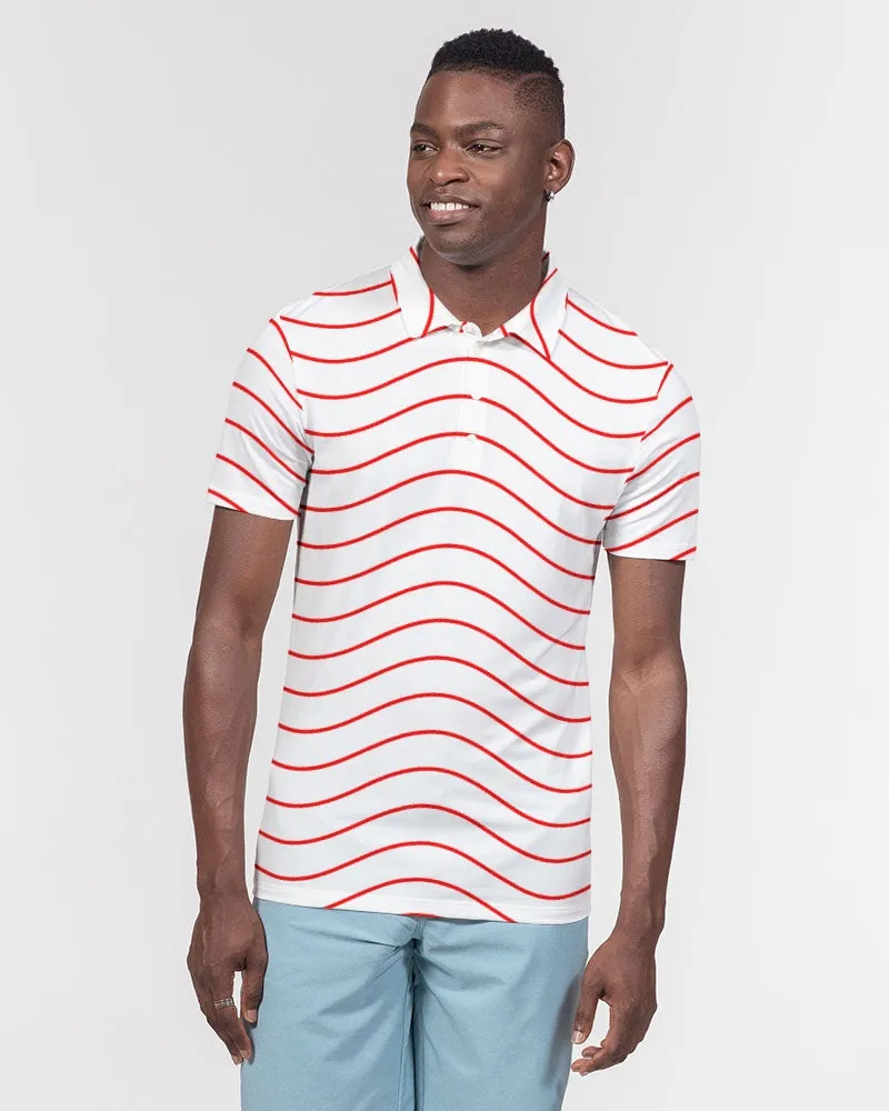 Red Ripple Slim Fit Polo